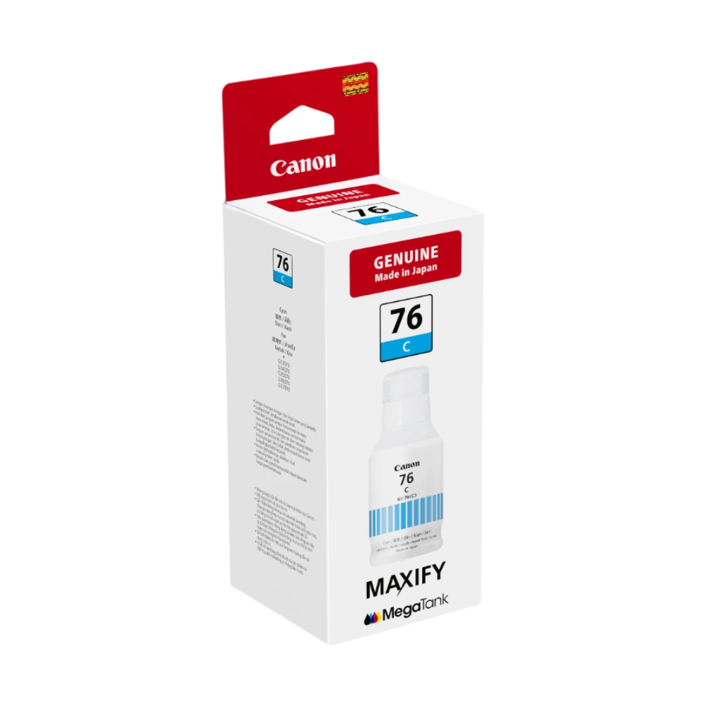 Canon 76 Cyan Inkjet Ink Bottle 135ml view 3